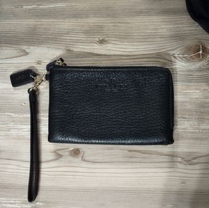 Coach Leather Double Zip Wristlet